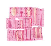 XLZSP 7 paquetes de muñecas cuerpo pierna brazo modelo hombre dama niña cuerpo silicona fondant moldes aromaterapia yeso arcilla chocolate galletas azúcar decoración de pasteles artesanía molde