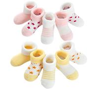 XM-Amigo 10 pares de calcetines cálidos para bebé - Calcetines de bebé unisex calcetines elásticos para recién nacido algodón de rizo gruesos otoño e invierno para transpirables encantadores