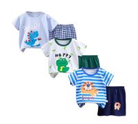 XM-Amigo Niños Conjunto de 3 Juegos de Manga Corta Camisetas de Media Manga, Paquete de 6 (sin Hebilla de Hombro, tamaño del Paquete: 75/120)