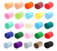 Xmart 26 rollos Papel Crepe Colores Papel Pinocho Cintas Papels Crepé Rollos de Serpentinas 20 Colores para la Decoración de la Boda Fiesta de Cumpleaños Celebraciones DIY Manualidades 4,5cm x 10m