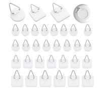 Xmart 42 Piezas Cuelga Cuadros Múltiples Usos Blanco Ganchos Adhesivos sin Rastro Perfecto Para Marcos de Fotos Decoraciones Cuadros Platos Ganchos Adhesivos Para Pared Cuadros