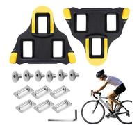 Xmart Ciclismo Cleats Bici Calas Bicicleta Carretera Compatibles con Shimano SPD SL Antideslizantes para Pedales de Bicicletas MTB Zapatos de Interior Amarillo