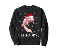 Xmas Axolotlmas Fish Christmas Lights White-Axolotl Lizard Sudadera