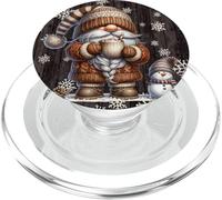 Xmas GNOME Pumpkin Spice Cocoa Winter Aesthetic Snowflake PopSockets PopGrip para MagSafe