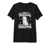 Xmas I Want A Pittiepotamus for Christmas Pitbull Dog Camiseta Premium
