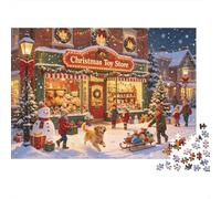 Xmas Juguete Shop Adult Jigsaws 1000 Piece Reciclable Material Winter Festive Puzzle para Adultos Puzzle Juego Accesorios Interesting Familiar Juego Regalo para Women 70x50cm/1000pcs