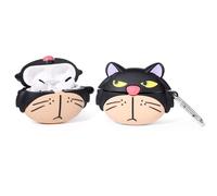 XMBYGY - Carcasa protectora de silicona para AirPods Pro 2/1ª generación (2023/2022/2019) con llavero, carcasa protectora antigolpes con kits para hombre y mujer (Lucifercat)