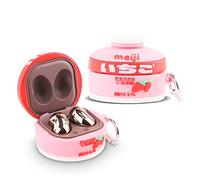 XMBYGY Funda de Silicona para Auriculares con Llavero diseñada para Samsung Galaxy Buds2 Pro (2022), Galaxy Buds 2 (2021), Galaxy Buds Pro (2021), Galaxy Buds Live (2020) (StrawberryBottle)