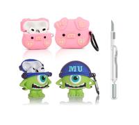 XMBYGY - Funda para AirPods de 3ª generación con kit de bolígrafo de limpieza, funda de silicona para carga a prueba de golpes, funda protectora y mosquetón para AirPods 3 (2 unidades + bolígrafo