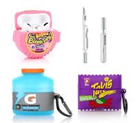 XMBYGY - Funda para AirPods Pro de 2ª/1ª generación con kit de limpieza, diseño de piel de caricatura, funda protectora de silicona con llavero para auriculares AirPods Pro 2/Pro (B+G+T)