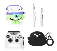 XMBYGY - Funda para AirPods Pro de 2ª/1ª generación con kit de limpieza, diseño de piel de caricatura, funda protectora de silicona con llavero para auriculares AirPods Pro 2/Pro (B+G+Q)