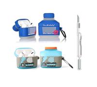 XMBYGY - Funda para audífonos inalámbricos de 2ª/1ª generación con kit de bolígrafo de limpieza, funda de carga de silicona a prueba de golpes para AirPods XMBYGY 1/2 (FJ+G)