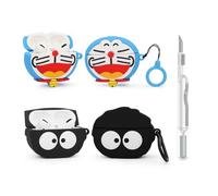 XMBYGY - Funda para audífonos inalámbricos de 2ª/1ª generación con kit de bolígrafo de limpieza, funda de carga de silicona a prueba de golpes para AirPods XMBYGY 1/2 (A+BKelf)
