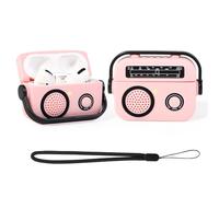 XMBYGY - Funda para auriculares AirPods Pro de 2ª/1ª generación (2023/2022/2019), funda protectora de silicona con dibujos animados a prueba de golpes con llavero para AirPods Pro/Pro 2