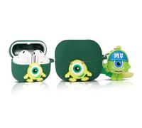 XMBYGY Funda para Samsung Galaxy Buds 3 y Galaxy Buds 3 Pro, con muñeca y mosquetón, funda protectora de silicona a prueba de golpes con patrón de piel de dibujos animados, para hombre y mujer