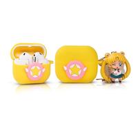 XMBYGY Funda para Samsung Galaxy Buds 3 y Galaxy Buds 3 Pro Earbuds con muñeca y mosquetón, funda protectora antichoque de silicona con diseño de piel de dibujos animados para hombre, mujer,