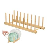 Xmccvt Escurridor de Platos Cocina,Estante Organizador Vertical De Madera - Escurridores de Platos para Encimera Cocina | para Encimera Fregadero Hogar Libros Taza Tapa Olla Tabla de Cortar Botella