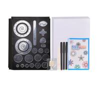 Xmccvt Kit de Dibujo con es,Desarrolla la Imaginación Espacial con Rotulador | Regla artística dibujo | para jardín de infancia escuela hogar aula sala de juegos cumpleaños niños niñas preescolares