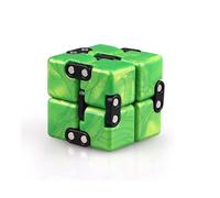 XMDCuber QY Toys Infinity Cube Fidget Toys, Hand Killing Time Transform Cubes Best for Stress and Anxiety Relief (verde esmeralda)