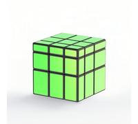 XMDCuber QY Toys Mirror Speed Cube 3x3 Fluorescent Green Glow-in-The-Dark Sticker Mirror Cube 57 mm