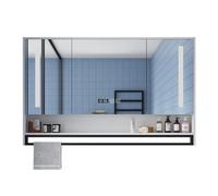 XMDEUR Moderno Armario de baño con Espejo y luz LED, desempañador y Espacio de Almacenamiento (120 x 75 cm de Ancho x 47,2 x 29,5 Pulgadas de Alto)