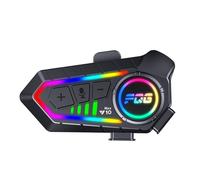 Xmenha Intercom Moto Auricular Bluetooth Auriculares 10M Motocicletas Comunicación Sistema de Intercomunicación Inalámbrico 5.3 con Radio IP6 Impermeable Intercom-Moto-Interphone-Headset-1 Pack