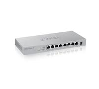 Zyxel Interruptor no administrado multiGig de 8 Puertos 2.5G @100W con 8X PoE++ (60W) | 1x 10G SFP+ | Soporte de Escritorio/Pared [XMG-108HP]
