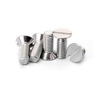 XMGKMN 5 piezas M4M5M6M8 304 de acero inoxidable GB68 tornillo de cabeza avellanada de una sola palabra tornillo ranurado x 10 x 16 x 25 x 40 x 50 x 60 (color: M8 x 60)