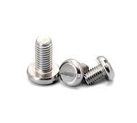 XMGKMN 5 tornillos de cabeza redonda M4M5M6M8 de una sola palabra de acero inoxidable 304 GB67 tornillo de cabeza plana ranurada*10x25x30x50 (color: C)