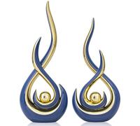 XMGZQ Arte Abstracto Moderno para decoración del hogar, estatuas contemporáneas para la Mesa de Centro de la Sala de Estar, centros de Mesa para el Comedor, esculturas de cerámica (Azul)
