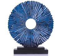 XMGZQ Azul Estatua de Resina Moderna de Arte Abstracto,decoración del hogar,decoración del hogar,Adornos para Sala de Estar,Comedor,Oficina,gabinete,estantes,centros de Mesa,decoración Armario Cocina