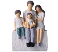 XMGZQ Familia de 4 figuras, ideas personalizadas para madres, estatua de mamá, papá, hijo, hija, figura de madre y bebé, padres e hijos, cumpleaños para esposa de marido