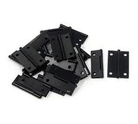 XMHF Folding Butt Hinge Cabinet Gate Closet Door Hinge 1-1/2'' Long Home Furniture Hardware with Mounting Screws Black Pack of 12