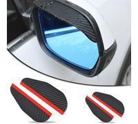 XMHLFC 4 Piezas Cubiertas de Lluvia para Espejo Retrovisor para Toyota Prius Plus MPV, Fibra de Carbono Espejo Retrovisor Visera Protector Espejo