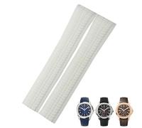 XMKT Correa de goma con pasador de Metal, correa de reloj de 21mm apta para PATEK 5167A 5167R AQUANAUT Philippe PP, pulseras impermeables marrones(White strap)