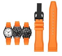 XMKT Correa de goma para reloj IWC Fluoro, correa de liberación rápida para piloto AMG Petronas F1 Team, pulsera deportiva resistente al agua, correa de reloj de 20mm, 21mm y 22mm(Orange-black B,20mm)