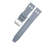 XMKT Correa de reloj de caucho FKM natural fluororubber de 20MM y 22MM con remache para correa IWC, pulsera suave de gran piloto Mark Portugieser(Gray6,22MM)