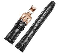 XMKT Correa de reloj de cuero compatible con correas de repuesto IWC Textura de cocodrilo clásica 20 mm 21 mm 22 mm para IWC Big PILOT Spitfire GUN IW5009 IW3777 Remaches Correa de reloj de piel de va