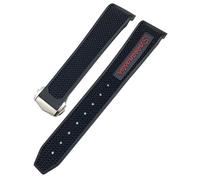 XMKT Correa de reloj de goma de 18mm, 19mm, 21mm y 20mm apta para Omega Sxwatch Speedmaster Seamaster 300 AT150, correa de silicona para reloj de hombre y mujer(Red pointed,20mm)