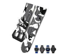 XMKT Correa de reloj de goma de 22 mm, 24 mm y 26 mm, para sumergible correa deportiva impermeable y colorida de camuflaje, 24mm, Acetato, Sin piedra preciosa