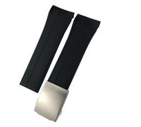 XMKT Correa de reloj de goma de silicona, repuesto de 21mm y 22mm para MIDO M026 Ocean Star HydroConquest, correa de reloj deportivo resistente al agua(Black silver clasp2,21mm)