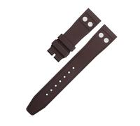 XMKT Correa de reloj de goma FKM natural fluororubber de 22MM y 21MM con remache para correa IWC, pulsera suave de gran piloto Mark Portugieser(Brown,21MM)