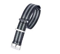 XMKT Correa de reloj de nailon de alta densidad para Omega 007 para Seamaster 300 Correa de reloj de lona de 20 mm para pulsera deportiva militar Rolex para pulsera Tudor(Black Gray,20mm)