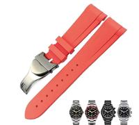 XMKT Correa de reloj de silicona de goma, 20mm, 22mm, para Tudor Black Bay 1958 GMT, 41mm, Pelagos, azul, naranja, negro, correa deportiva, herramientas de regalo(Red fold,20mm)