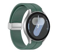 XMKT Correa de silicona original para Samsung Galaxy Watch 6 Cassic 43 mm 47 mm 5pro 45 mm reloj Fe 4 5 6 7 40 44 mm Pulsera de hebilla magnética Banda de vigilancia(Dark Green-S,For Watch 5 Series)