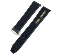 XMKT Correas de reloj para hombre y mujer para Omega Sxwatch Speedmaster 007 Seamaster 300 AT150, correa de silicona para reloj de 18mm, 19mm, 20mm, 21mm y 22mm(Yellow round,20mm)
