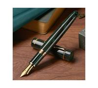 XMKT Ebonite - Pluma estilográfica NO.8 EF/F/M/Stub 1.1, pluma de escritura de tamaño grande (verde, F)
