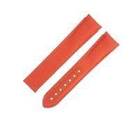 XMKT For Omega Strap For AT150 Seamaster 300 Planet Ocean De Ville Speedmaster Correa de reloj con extremo curvado 20 mm Nuevas correas de reloj de piel de vaca de nailon de alta densidad naranja(Oran