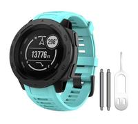 XMKT Para Garmin Instinct Band, correa de reloj de repuesto de silicona suave Compatible con Instinct 2/Solar/Tactical WatchBand(Mint green)