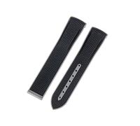 XMKT Para Omega Swatch Planet Joint Name Series 20mm Color a juego correa de reloj de silicona interfaz de arco impermeable reemplazar correas de reloj(Black gray-No buckle)